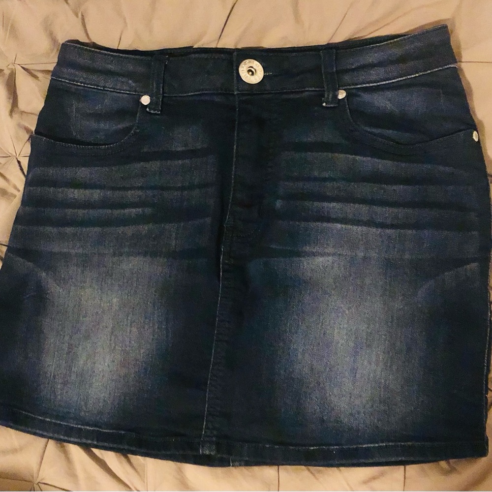 Guess Denim Mini Skirt in Dark Blue